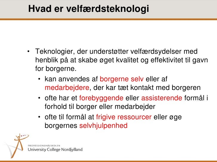 hvad er velfærdsteknologi